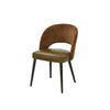 Dining chair in fabric or leather and wooden legs | Model DIXY